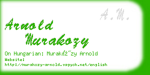 arnold murakozy business card